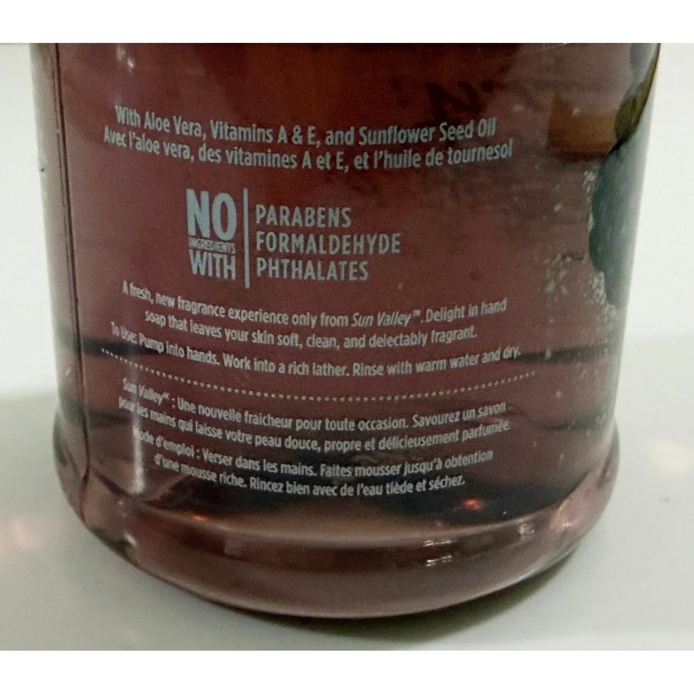 Sun Valley Liquid Hand Soap Women 8oz Purple Blackberry Kiss Aloe Vitamin E